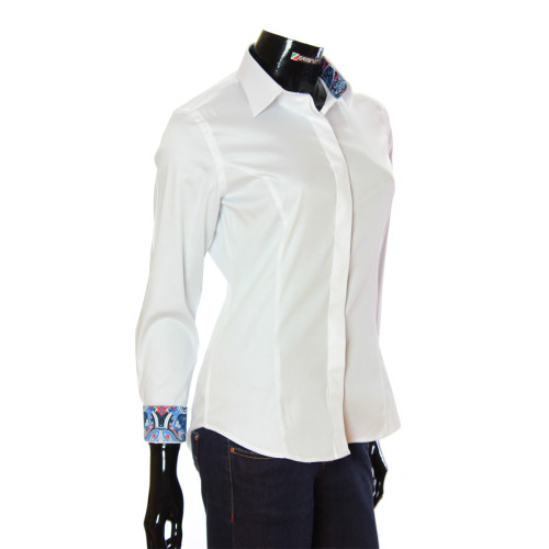 Женская однотонная приталенная рубашка TNL 1036-4