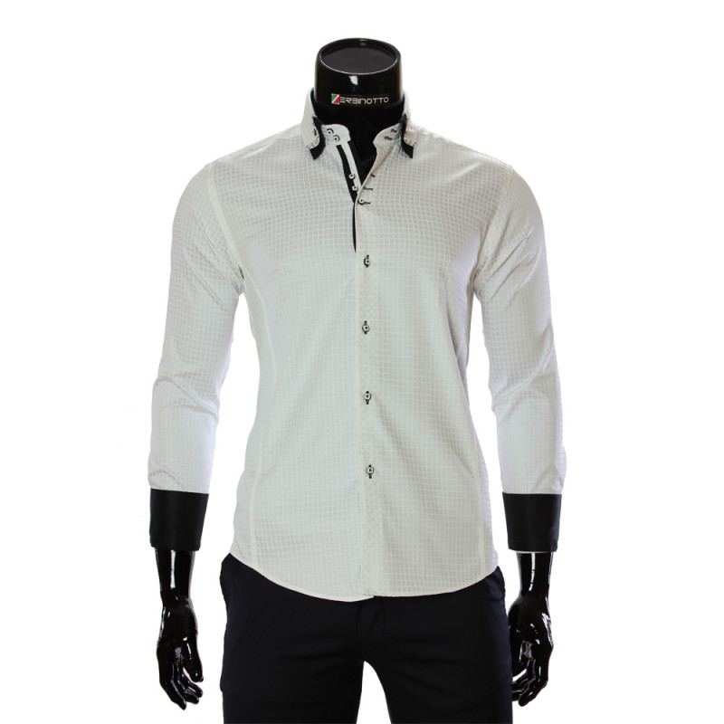 Men`s Slim Fit Cotton Checkered Shirt BEL 1990-2