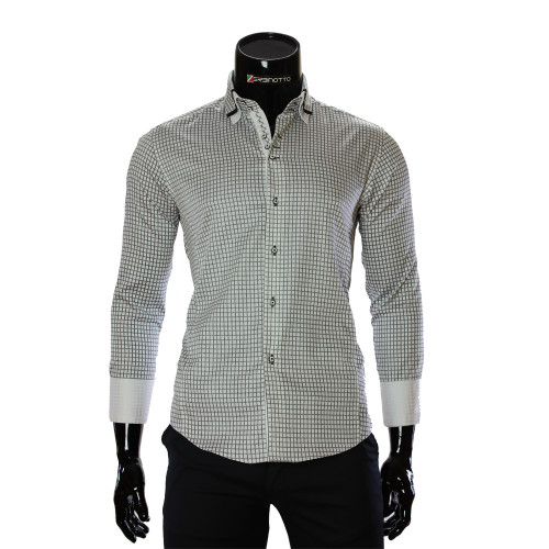 Men`s Slim Fit Cotton Checkered Shirt BEL 1990-3