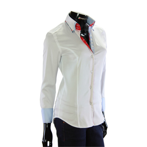 Женская однотонная приталенная рубашка TNL 1033-4