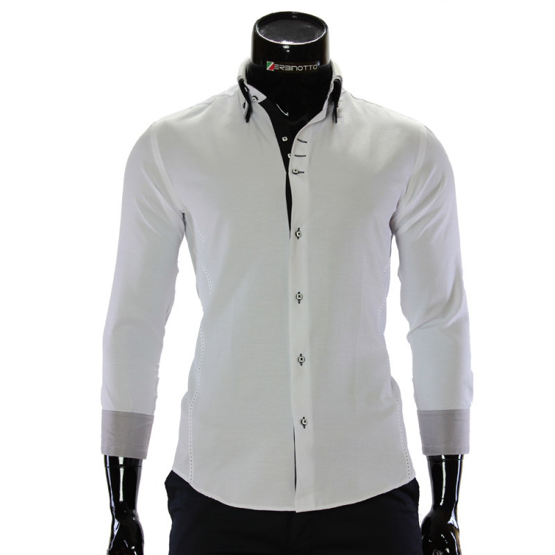 Satin Cotton Plain Shirt MM 1960-7