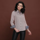 Женская приталенная рубашка в полоску IMK 1029-5