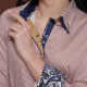 Женская приталенная рубашка в полоску IMK 1029-5