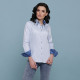 Женская однотонная приталенная рубашка TNL 1034-1