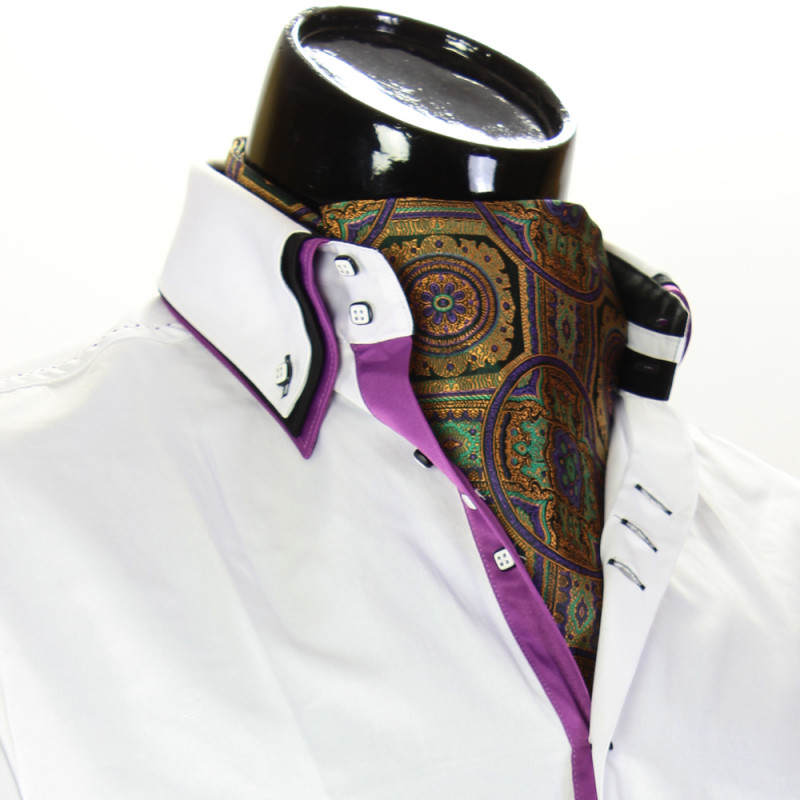 Men`s Floral Paisley Ascot Cravat CH 9080-7