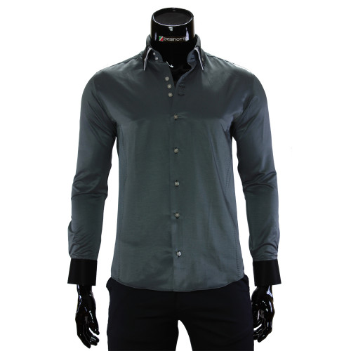 Satin Cotton Plain Shirt MM 1960-16