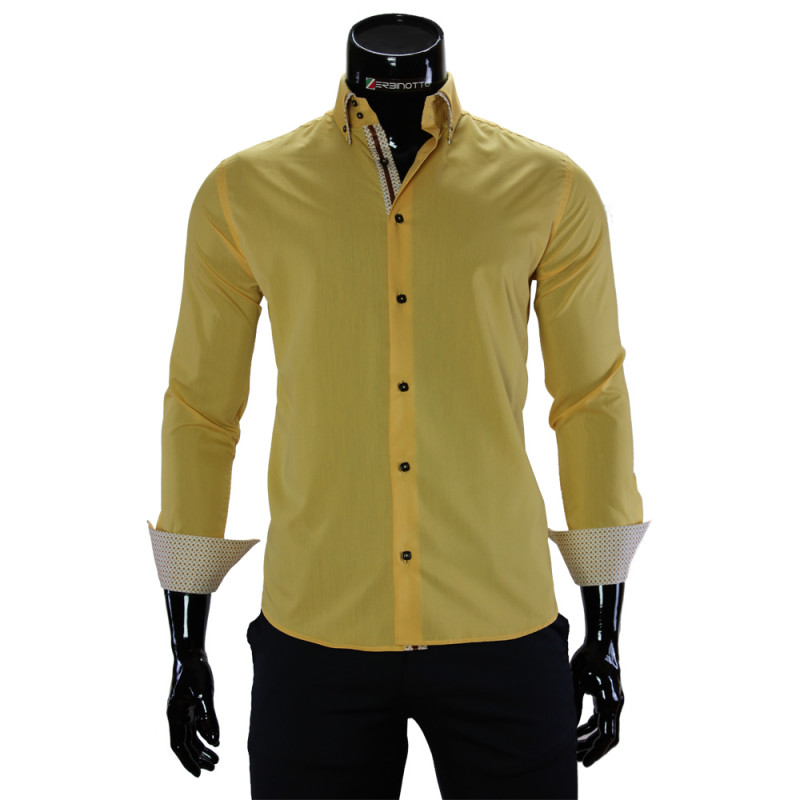 Мужская однотонная рубашка DC 2006-2