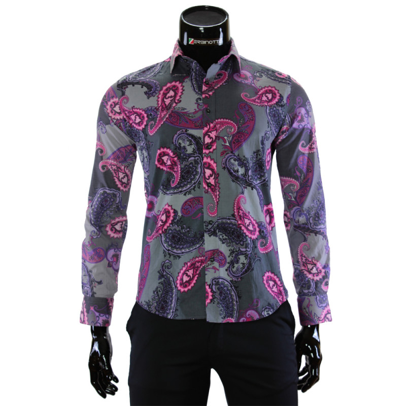 Pure Cotton Print Pattern Shirt LF 7055-8