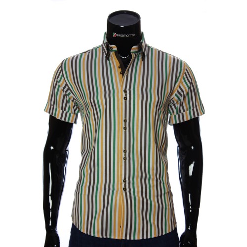 Мужская рубашка в полоску с коротки рукавом BEL 0881-6