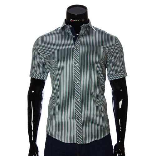 Чоловіча смугаста сорочка з коротким рукавом GF 2066-4